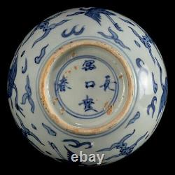 Chinese Blue&white Porcelain HandPainted Exquisite Crane Pattern Vases 15640