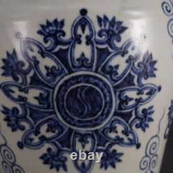 Chinese Blue&white Porcelain HandPainted Exquisite Flowers&Plants Vase 21334