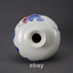 Chinese Blue&white Porcelain HandPainted Exquisite Landscape Vase 21330