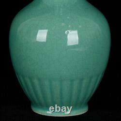 Chinese Chai kiln Porcelain Handmade Exquisite Binaural Vase 14729