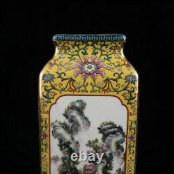 Chinese Enamel Color Porcelain Hand Painted Exquisite Landscape Vase 23274