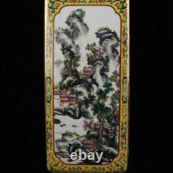 Chinese Enamel Color Porcelain Hand Painted Exquisite Landscape Vase 23274