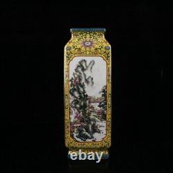 Chinese Enamel Color Porcelain Hand Painted Exquisite Landscape Vase 23274