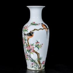 Chinese Enamel Colour Porcelain HandPainted Exquisite Flower&Bird Vase 25142