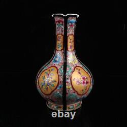 Chinese Enamel Porcelain Handmade Exquisite Flower Vase 17017