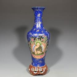 Chinese Enamel Porcelain Handpainted Exquisite Figures Pattern Vases 10842