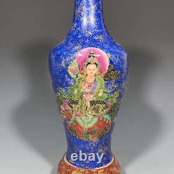 Chinese Enamel Porcelain Handpainted Exquisite Figures Pattern Vases 10842