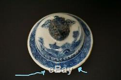 Chinese Export Blue White Nanking Porcelain Tea Pot Teapot