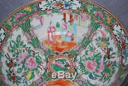 Chinese Export Porcelain Rose Medallion Bowl French Silver Mount at Rim Foot