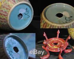Chinese Famille Rose Egg Shell Porcelain Vase With Mark