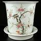 Chinese Famille Rose Porcelain Planter Flower Pot Birds Republic Period