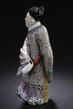 Chinese Famille Rose Porcelain Statue