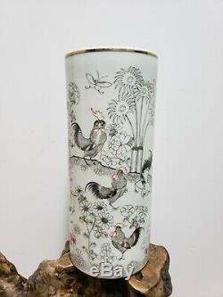 Chinese Grisaille painting Porcelain Vase