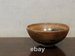 Chinese Jian Kiln Hare's Fur Temmoku Glazed Pattern Porcelain Tea Bowl
