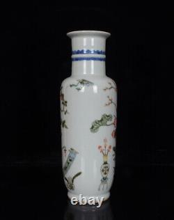 Chinese Multicolored Porcelain Handmade Exquisite Bogu Pattern Vase 15635