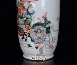 Chinese Multicolored Porcelain Handmade Exquisite Figure Vase 10422