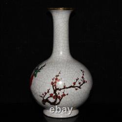 Chinese Official Kiln Porcelain Handmade Exquisite Deer Pattern Vase 19798