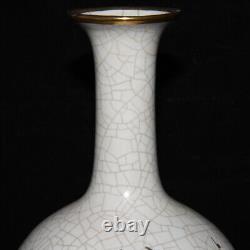 Chinese Official Kiln Porcelain Handmade Exquisite Deer Pattern Vase 19798