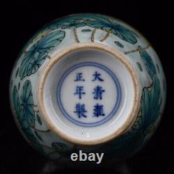 Chinese Pastel Porcelain HandPainted Exquisite Lotus Vase 19761