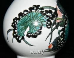 Chinese Pastel Porcelain Handmade Exquisite Lotus Vases 5330
