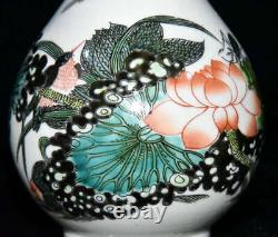Chinese Pastel Porcelain Handmade Exquisite Lotus Vases 5330