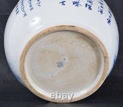 Chinese Porcelain Blue White Fish Bowl Jardiniere
