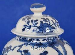 Chinese Porcelain Blue and White Meiping Ginger Jar Qing Dynasty Figures Garden
