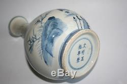 Chinese Porcelain Blue and White Painting Vase Marks