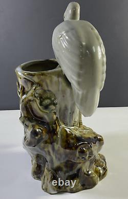 Chinese Porcelain Double Crane Sculptural Vase