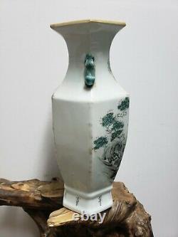 Chinese Porcelain Famille Rose Double Ear Vase