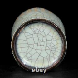 Chinese Porcelain Gilded Handmade Exquisite Lettering Vase 25525