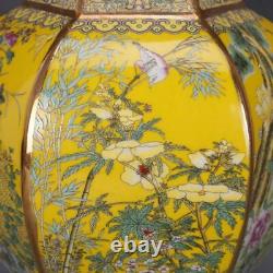 Chinese Porcelain Gilding Enamel Flower Birds Vase