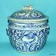 Chinese Porcelain Kamcheng Nonya Ware 19thc Antique Blue White Covered Tureen