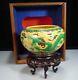 Chinese Porcelain Sancai Brush Washer Bowl With Stand & Box