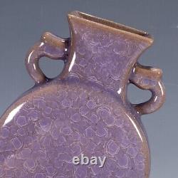 Chinese Porcelain Song Dynasty Guan Kiln Purple Glaze Vase 8.77 Inch