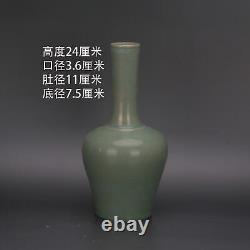 Chinese Porcelain Song Dynasty Ru Kiln Celadon Glaze Mallet Vase 9.44 Inch