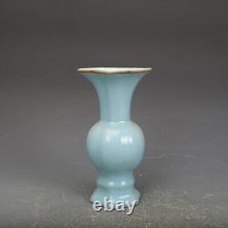 Chinese Porcelain Song Dynasty Ru Kiln Sky Blue Glaze Vase 7.08 Inch