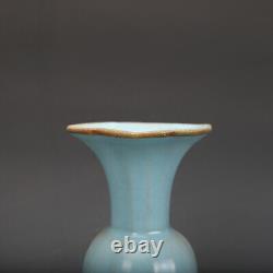 Chinese Porcelain Song Dynasty Ru Kiln Sky Blue Glaze Vase 7.08 Inch