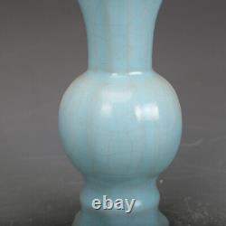 Chinese Porcelain Song Dynasty Ru Kiln Sky Blue Glaze Vase 7.08 Inch