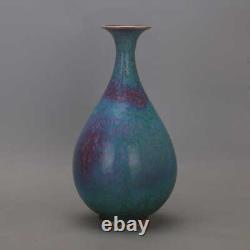 Chinese Porcelain Song Jun Kiln Blue Glaze Kiln Change Yuhuchun Vase 12.99 Inch