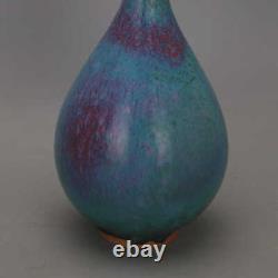 Chinese Porcelain Song Jun Kiln Blue Glaze Kiln Change Yuhuchun Vase 12.99 Inch