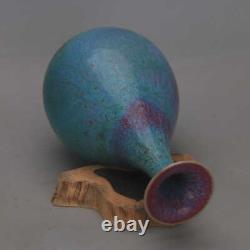 Chinese Porcelain Song Jun Kiln Blue Glaze Kiln Change Yuhuchun Vase 12.99 Inch