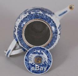 Chinese Porcelain Teapot Qianlong Qing Dynasty Blue White Circa 1790 Nanking