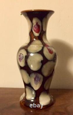 Chinese Porcelain Vase with Flambe Sang de Boeuf Oxblood Polka Dots Jun Kiln