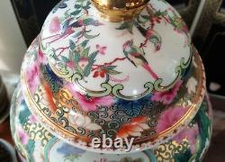 Chinese Rose Medallion Porcelain Table Lamp