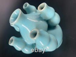 Chinese Ruyao Kaipian Porcelain Gourd Vase