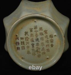 Chinese Song dynasty Ru Porcelain Gilded Handmade Vases 70011