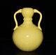 Chinese Yellow Glaze Porcelain Handpainted Exquisite Binaural Vase 10042