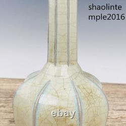 Chinese antiques Song dynasty Ru porcelain manual eight edge bottle Collection