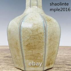 Chinese antiques Song dynasty Ru porcelain manual eight edge bottle Collection